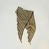 Novo Estilo Artístico de Primavera e Verão Cachecol Triângulo de Algodão Puro Xale Listrado Retrô com Bolinhas Lenço de Cabeça Fashion Versátil Faixa de Cabelo