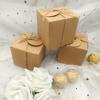 Caixa quadrada de papel kraft para doces embalagem de presente caixa de embalagem de presente casamento festa de feriado festa embalagem para confeitaria suprimentos