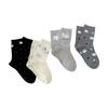 Calcetines de Algodón Puro de Media Pantorrilla Bordados con Lazo de Dibujos Animados para Mujer, Calcetines Coreanos Sin Costuras para Mujer, Estilo Delgado de Gato Peludo Kt Cat