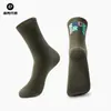 Calcetines de Ciclismo Rock Brothers Calcetines para Bicicleta de Carretera y Montaña Deportivos Transpirables Antibacterianos que Absorben el Sudor Calcetines para Correr de Tubo Medio Hombres y Mujeres