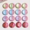 Estilo Nuevo Otoño e Invierno Degradado de Dos Colores Cielo Estrellado con Purpurina Alta Transparencia Redonda de Resina Semiredonda Pendientes DIY para Accesorios de Mujer