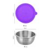 Recipiente para salsa de acero inoxidable 304 con tapa de silicona, 40 ml, 50 ml y 70 ml, a prueba de fugas, para ensaladas y salsa de tomate.