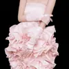 Guantes Largos de Tubo Satinados de 38 cm Súper Suaves Color Rosa Barbie Plisados Guantes de Dedo Guantes Finos Satinados Protección Solar Accesorios para Fotos para Mujeres