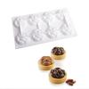Molde para hornear pastel mousse de granos de café de almendra de 8 piezas Molde de silicona para fondant de suculentas Decoración de vela de aromaterapia
