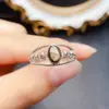 Venta al por mayor de fábrica Popular Anillo de Zafiro Starlight Natural Plata S925 Incrustado Piedra Principal 5*7 Fábrica de Joyería Venta Directa