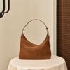 Bolso de Cuero Mate Nuevo Otoño e Invierno 2026, Bolso Cruzado de Hombro Único de Cuero Genuino Retro Casual de Moda de Gran Capacidad para Mujer