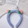 Faixa de Cabelo de Pelúcia de Coelho Branco Fofo Desenho Animado Estilo Outono e Inverno Versátil Antiderrapante Atacado de Fábrica Fornecimento Exclusivo Transfronteiriço