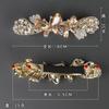 Grampo de Cabelo Exquisito com Laço de Strass para Mulheres, Luxo Leve, Presilha de Mola de Alta Qualidade, Coleção Elegante de Acessórios de Cabelo com Clipe Lateral Floral