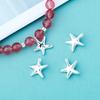 Nuevo Colgante de Estrella de Cinco Puntas Sólido Brillante de Plata Esterlina S925 Colgante de Estrella de Mar Pulsera de Cristal DIY Accesorios de Plata