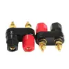 Conector Socket de Clavija Banana de 3.5/4mm Tipo Banana Cable de Prueba de Potencia Terminal de Poste de Cableado Macho Hembra Rojo Negro