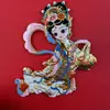Ímã de Geladeira de Personagem de Ópera de Metal Maquiagem Facial da Ópera de Pequim Ímã de Lembrança Cultural e Criativa Mu Guiying Guan Yu Yang Guifei Sucção Magnética