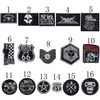 Chaquetas de moda para hombre al por mayor transfronterizas con parches decorativos, parches de tela punk, parches de insignia negros 4