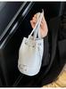 Bolsa Cruzada 2026 Nueva Bolsa Cubo de Nicho Bolsa de Estrella con Cordón Personalidad Dulce Fresca Cremallera Cruzada Bolso de Hombro Casual