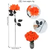 Popular Transfronterizo Halloween Rosa Negra Esquejes Artificiales Decoración de Fiesta Festiva Arreglo Flores Artificiales Negras Simples