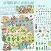 Adesivos de Cena de Acampamento de Gato Estéreo 3D em Miniatura Desenho Animado Adesivos de Cena Criativos DIY Brinquedos Infantis Presentes