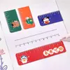 Regla Marcador Magnético Plegable Dibujos Animados Lindos Estudiante Regla de Medición Papelería Color Creativo Multifuncional Soporte Plegable para Páginas de Libro