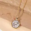 Plata de ley S925 Romana antigua Griega antigua hacer viejo diosa de la cosecha Deméter moneda antigua collar alto vintage al por mayor