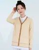 Suéter Médico e de Enfermagem Uniforme de Enfermeira Manga Longa Cardigã Grosso Roupa Externa Salão de Beleza Roupa de Trabalho Macio Amigo da Pele Quente e Confortável