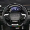 Cubierta de Volante Wuling Xingguang s Piel Genuina Ultra Delgada Modelo 23-24 Gamuza Fibra de Carbono Antideslizante Absorbente de Sudor Accesorios para Coche Cubierta de Manija