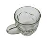 Taza de té de burbujas espesada de vidrio para el hogar, taza de jugo, taza de vidrio transparente con asa, juego de vidrio para el hogar