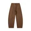 Roupas Masculinas Shanggu Primavera Nova Jeans Retro Maillard Calças Masculinas Design Patchwork Estilo Americano Calças de Corte Reto