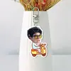 Chaveiro Dupla Face de Acrílico com Fundo Branco Pu Yixing Pingente de Mochila Suporte Mercadoria Mesmo Estilo Tiktok