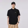 Ropa para Hombre Fengshe / 2026 Nuevo Verano Camisa Polo Estilo Americano de Manga Corta para Hombre Ajuste Holgado Cuello Campana Top de Media Manga