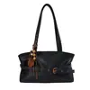 2026 Bolso de Hombro Bajo Diseño de Correa de Cuero Retro para Mujer Otoño Gran Capacidad Simple Sensación de Alta Gama Bolso Tote de Hombro Único Bolso de Hombro Bajo