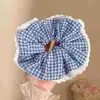 Goma de Pelo de Malla Estilo Coreano para Mujer Tamaño Súper Grande Sensación de Alta Gama Goma para el Pelo Goma de Pelo Retro a la Moda para Cola de Caballo Goma Elástica Flor para el Pelo