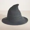 Sombrero de Bruja Hilo de Algodón Transfronterizo Europeo y Americano Sombrero de Bruja para Fiesta para Mujeres, Hombres y Niños Sombrero de Halloween Tejido Sombrero de Mago Puntiagudo