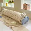 Almofada Longa de Gaze Dupla 100% Algodão para Meninas, Almofada Especial para Cabeceira para Dormir, Removível e Lavável, Almofada para Apoio das Pernas ao Dormir de Lado