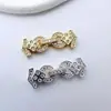 Conector de collar y pulsera de cobre chapado en oro con cierre de circonita, cierre final de cuentas hecho a mano, materiales para accesorios de joyería DIY