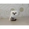 Simulación de modelo estático Búho Búho Blanco Regalo de Navidad Colgante de decoración para árbol de Navidad