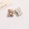 Parche de Joyería Acrílica con Forma de Corazón de Dibujos Animados de Colores Dulces, Oso de Circonita, Accesorios para Pendientes y Llaveros DIY