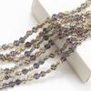 Colgante de Cristal Flor de Ciruelo Cuatro Esquinas DIY Accesorios de Joyería Agujero Central Trébol de Cuatro Hojas Pendiente Pulsera Collar Cuentas de Vidrio