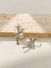 Aretes de Hebilla de Mariposa Simple con Perla Moda Aretes Combinables Accesorios Coreanos de Lujo Ligero Aretes Nicho para Mujer