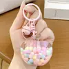 Llavero Colgante de Gominola Rosa Linda de Dibujos Animados Decoración de Coche Llavero para Bolso de Pareja Estudiante Regalo Venta al por Mayor