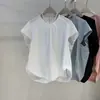 2026 Verão Novo Feminino Gola Redonda Estilo Japonês Morcego Solto Blusa Pulôver Roupa de Baixo ins Moda Feminina Camisa de Verão