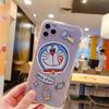 Capa de telefone para Apple 12pro Doraemon para iphone14 transparente casal 13 capa macia totalmente coberta xr desenho animado