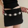Corrente de Cintura de Metal Retrô para Mulheres, Novo Estilo Coreano, Versátil, De Alta Qualidade, Acessórios de Moda Gravados, Cinto Personalizado para Afinar a Cintura