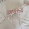 Pinza Banana Grande de Lazo Girly Suave y Dulce Estilo Coreano Nuevo Pinza Banana de Encaje con Lunares Rosas para Cola de Caballo Alta