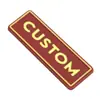 Sello de Silicona de PVC Transferencia Estampado en Caliente Insignia de Insignia de Velcro Costura Prensa Caliente Autoadhesivo Goma Suave Parche de Hombro Parche de Brazo