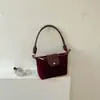 2026 Nova Cor Mescla Suede Retrô Bolsa Bolinho Transfronteiriça Simples Bolsa de Ombro Nicho Moda Versátil