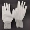 Guantes recubiertos de PU blancos libres de polvo, fábrica electrónica, antiestáticos, guantes de trabajo, guantes recubiertos de PU al por mayor