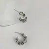 Pendientes de plata S925 pendientes pendientes 2023 nuevos pendientes diseño nicho pendientes retorcidos de diamante brillante