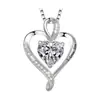 Collar de Plata con Colgante Infinito en Forma de Corazón con Diamantes, Superventas Transfronterizo de Amazon, Moda Europea y Americana Creativa, Plata de Ley S925 para Mujer