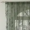 Suministro directo de fábrica de Amazon transfronterizo de cortinas visillo de encaje estilo pastoral francés para salas de estar, dormitorios, balcones y ventanales, ofreciendo tratamiento semi-opaco para ventanas
