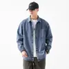 Camisa Jeans Masculina Retrô Nova Casual Roupa de Trabalho Jaqueta Primavera e Outono Estilo Americano Azul Camisa Masculina de Manga Longa