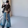 Conjunto de Primavera e Outono para Meninas 2026 Estilo Coreano Casual para Meninas Mais Velhas com Blusa Estampada de Leopardo e Jeans Rasgado