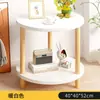 Mesa Lateral de Doble Capa Estilo Madera Maciza Diseño Simple y Estable Adecuada para Dormitorio y Sala de Estar Conveniente para Almacenamiento y Exhibición Precio Especial de Oferta